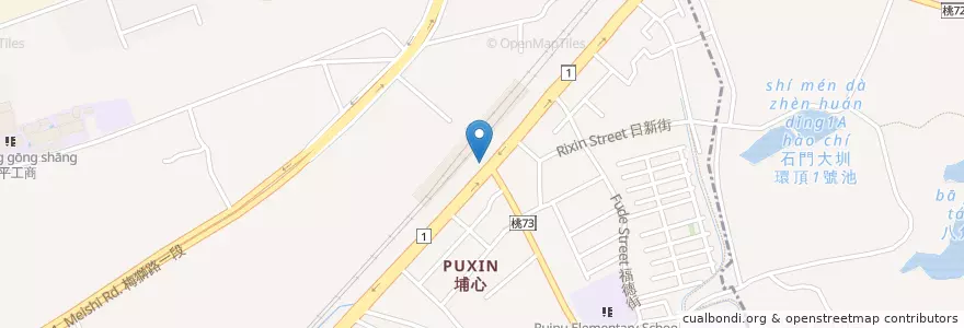 Mapa de ubicacion de 早餐店 en 台湾, 桃園市, 楊梅区.