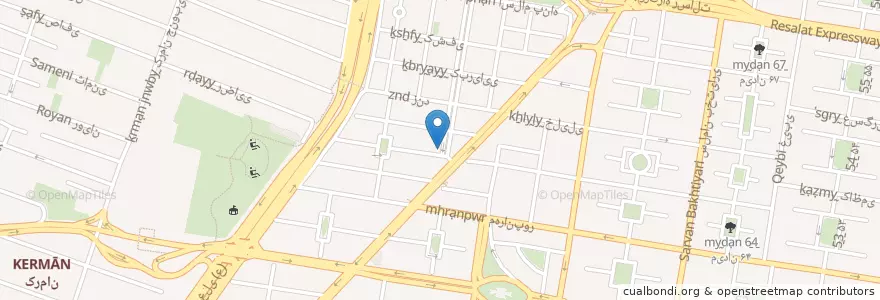 Mapa de ubicacion de آژانس en İran, Tahran Eyaleti, شهرستان تهران, Tahran, بخش مرکزی شهرستان تهران.