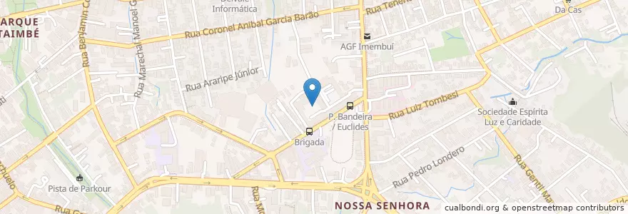 Mapa de ubicacion de Colégio Tiradentes Santa Maria en ブラジル, 南部地域, リオグランデ・ド・スル, Região Geográfica Intermediária De Santa Maria, Região Geográfica Imediata De Santa Maria, Santa Maria.