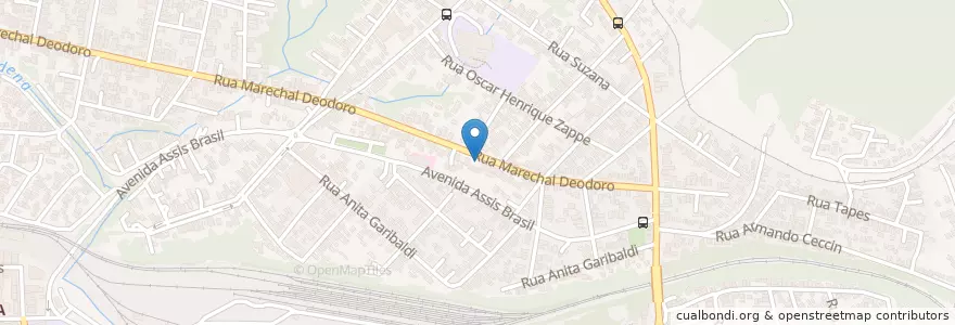 Mapa de ubicacion de Escola Estadual de Ensino Fundamental Doutor Antônio Xavier da Rocha en Brasilien, Süden, Rio Grande Do Sul, Região Geográfica Intermediária De Santa Maria, Região Geográfica Imediata De Santa Maria, Santa Maria.