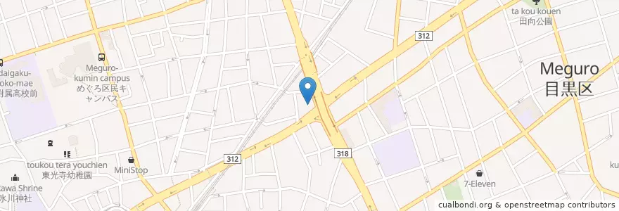 Mapa de ubicacion de JOMO en Japan, 東京都, 目黒区.