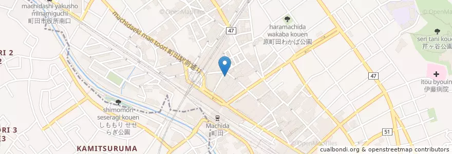 Mapa de ubicacion de 三井住友銀行 en 일본, 도쿄도, 町田市.