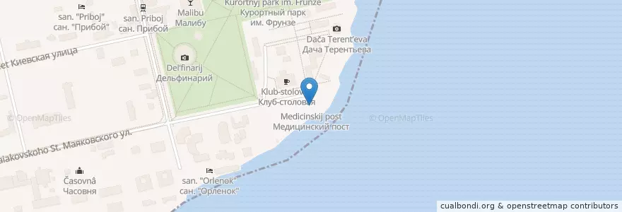 Mapa de ubicacion de Медицинский пост en Russia, Distretto Federale Meridionale, Repubblica Autonoma Di Crimea, Республика Крым.
