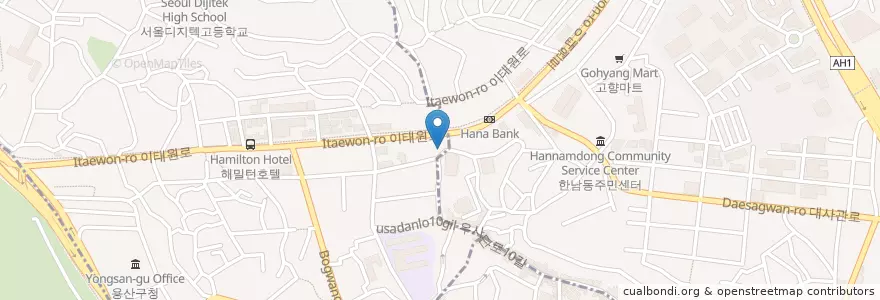 Mapa de ubicacion de The Link en Corea Del Sur, Seúl, 용산구, 이태원1동.