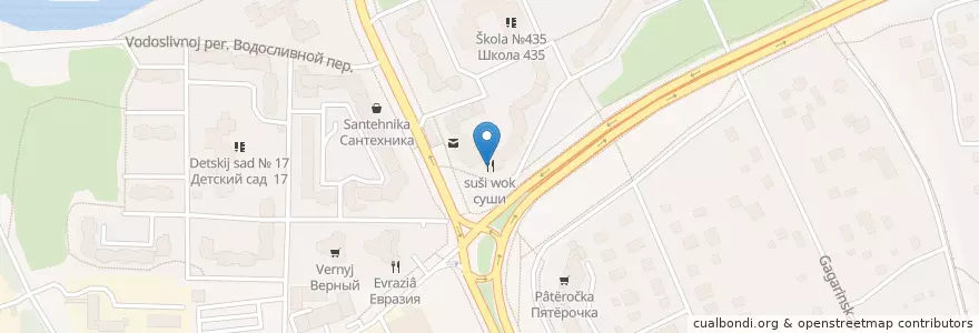 Mapa de ubicacion de суши wok en ロシア, 北西連邦管区, レニングラード州, サンクト ペテルブルク, Курортный Район, Сестрорецк.