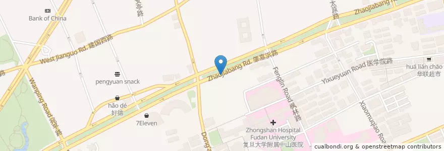 Mapa de ubicacion de 徐汇区牙防所 en China, Shanghai, Xuhui.