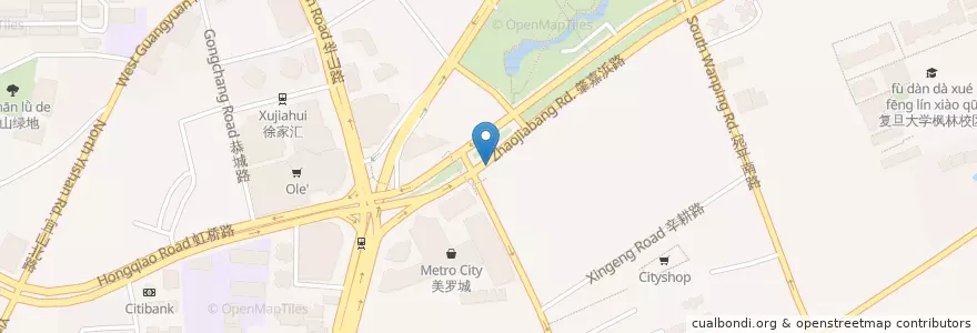 Mapa de ubicacion de 中国工商银行ICBC en 中国, 上海市, 徐匯区.