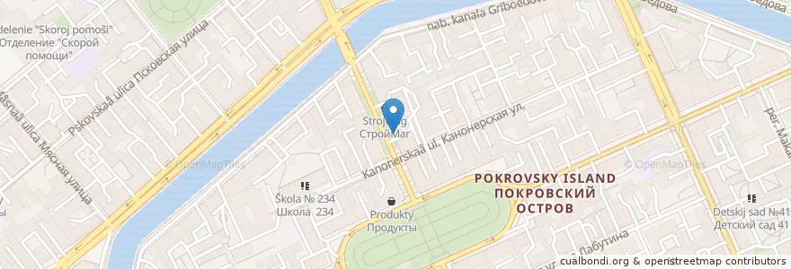 Mapa de ubicacion de Хаочи en Rusland, Северо-Западный Федеральный Округ, Oblast Leningrad, Sint-Petersburg, Адмиралтейский Район, Округ Коломна.