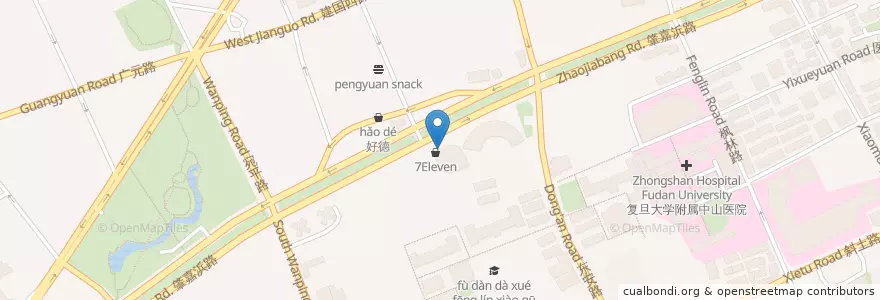 Mapa de ubicacion de 中国银行BOC en China, Shanghai, Xuhui District.