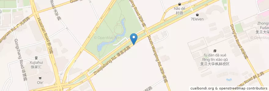 Mapa de ubicacion de 兴业银行 en Cina, Shanghai, Distretto Di Xuhui.