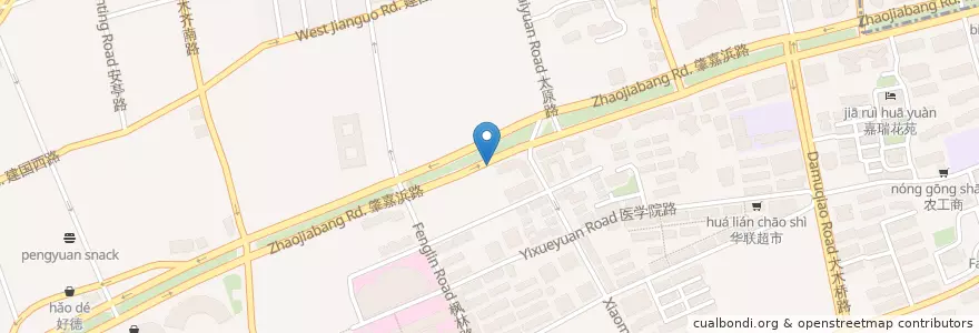Mapa de ubicacion de 渤海银行CBHB en China, Shanghai, Xuhui District.