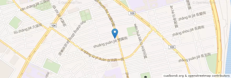 Mapa de ubicacion de 元鶴鐵板燒 en 타이완, 신베이 시.