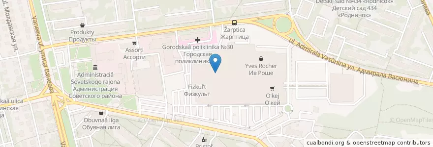 Mapa de ubicacion de Шоколадница en ロシア, 沿ヴォルガ連邦管区, ニジニ・ノヴゴロド州, ニジニ・ノヴゴロド管区.
