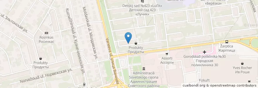 Mapa de ubicacion de Саровбизнесбанк en Rusia, Приволжский Федеральный Округ, Óblast De Nizhni Nóvgorod, Городской Округ Нижний Новгород.
