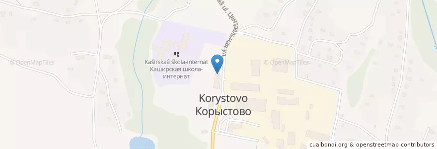 Mapa de ubicacion de Корыстовский сельский клуб en Rusia, Distrito Federal Central, Óblast De Moscú, Городской Округ Кашира.