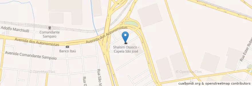 Mapa de ubicacion de Shalom Osasco - Capela São José en Brasile, Regione Sudest, San Paolo, Região Geográfica Intermediária De São Paulo, Região Metropolitana De São Paulo, Região Imediata De São Paulo, Osasco.