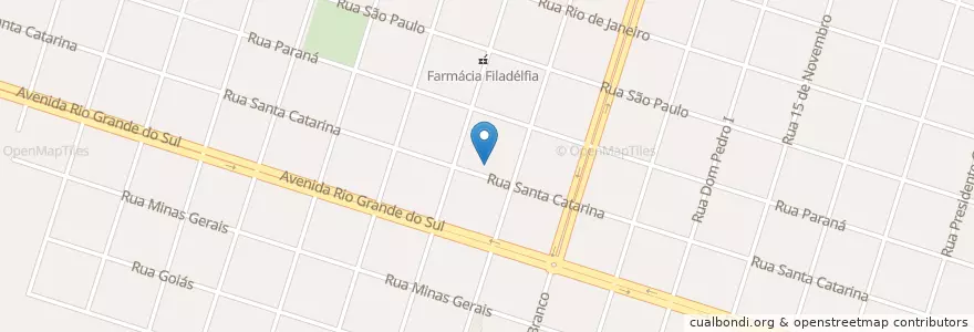 Mapa de ubicacion de Hospital de Olhos en Brasil, Região Sul, Paraná, Região Geográfica Intermediária De Cascavel, Microrregião Toledo, Marechal Cândido Rondon.