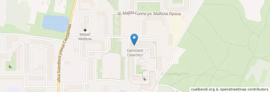 Mapa de ubicacion de Гемотест en Rusia, Distrito Federal Central, Óblast De Moscú, Городской Округ Балашиха.