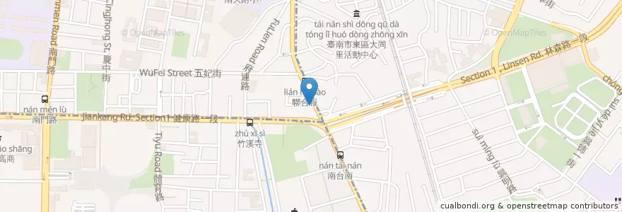 Mapa de ubicacion de Mr. NO Q pizza house en 臺灣, 臺南市, 中西區.