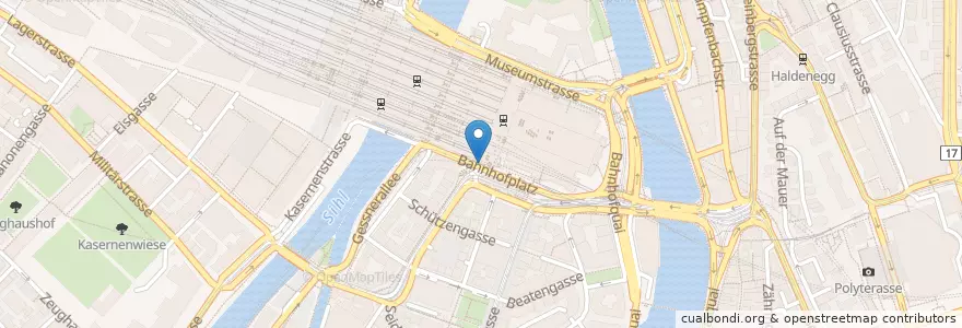 Mapa de ubicacion de UBS Bancomat en Zwitserland, Zürich, Bezirk Zürich, Zürich.