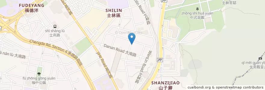 Mapa de ubicacion de 食尚曼谷 bistro & lounge en تایوان, 新北市, تایپه, 士林區.