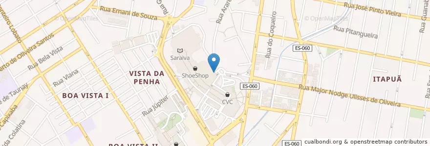Mapa de ubicacion de Pizza Express en Brazil, Jihovýchodní Region, Espírito Santo, Região Geográfica Intermediária De Vitória, Região Metropolitana Da Grande Vitória, Vila Velha, Microrregião Vitória.