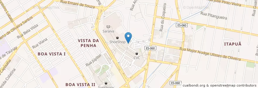 Mapa de ubicacion de Subway en ブラジル, 南東部地域, エスピリト サント, Região Geográfica Intermediária De Vitória, Região Metropolitana Da Grande Vitória, ヴィラ・ヴェーリャ, Microrregião Vitória.