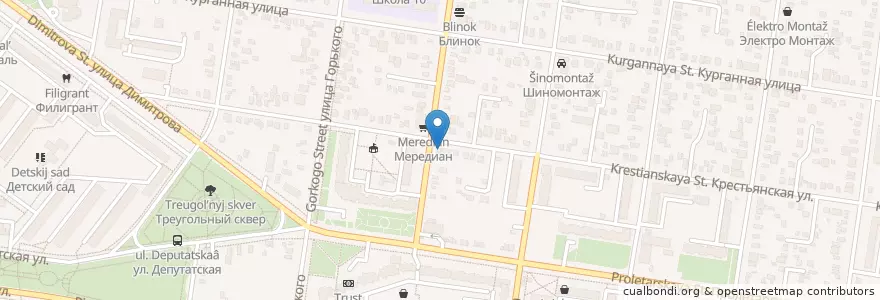 Mapa de ubicacion de шашлычный двор en 俄罗斯/俄羅斯, 南部联邦管区, 克拉斯诺达尔边疆区, 阿迪格共和国, Городской Округ Майкоп.