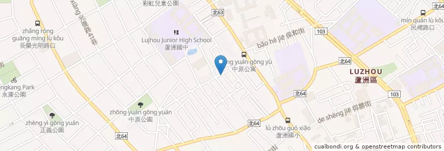 Mapa de ubicacion de 邵公廟 en Taïwan, Nouveau Taipei, Luzhou.