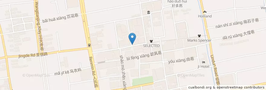 Mapa de ubicacion de 康师傅私房牛肉面 en Çin, Suzhou, Jiangsu, 姑苏区, 平江街道.