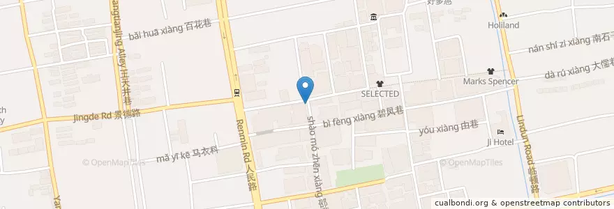 Mapa de ubicacion de 味千拉面 en 中国, 苏州市, 江苏省, 姑苏区, 平江街道.