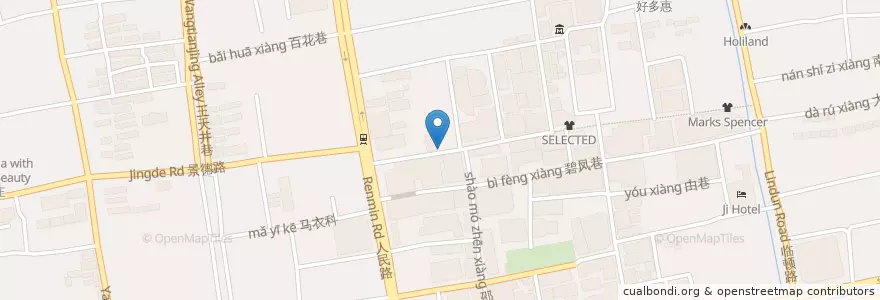 Mapa de ubicacion de 中国工商银行 en China, Suzhou, Jiangsu, 姑苏区, 平江街道.