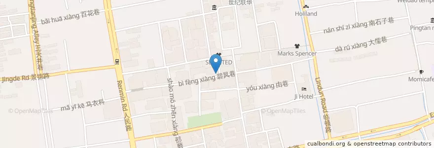 Mapa de ubicacion de 松鹤楼 en Китай, Сучжоу, Цзянсу, Гусу, 平江街道.