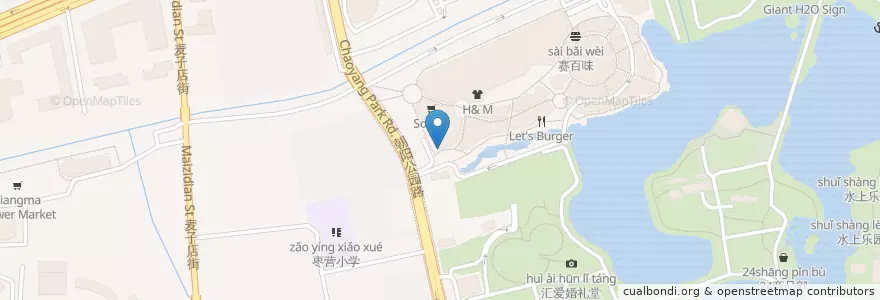 Mapa de ubicacion de Zoo Cafe en 中国, 北京市, 河北省, 朝阳区 / Chaoyang.