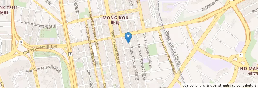 Mapa de ubicacion de 八福 8 Blessings en 中国, 广东省, 香港 Hong Kong, 九龍 Kowloon, 新界 New Territories, 油尖旺區 Yau Tsim Mong District.