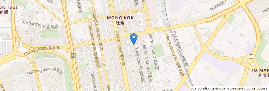 Mapa de ubicacion de 榮園麵家 en 중국, 광둥성, 홍콩, 가우룽, 신제, 油尖旺區 Yau Tsim Mong District.