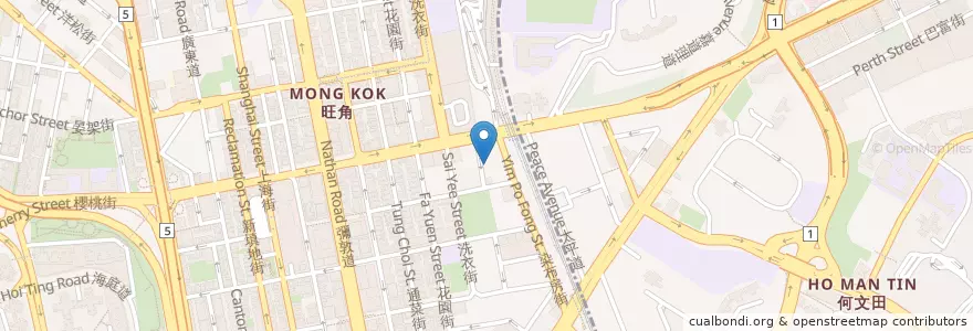 Mapa de ubicacion de 王萍記茶餐廳 en China, Provincia De Cantón, Hong Kong, Kowloon, Nuevos Territorios, 油尖旺區 Yau Tsim Mong District.