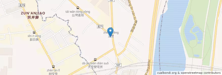 Mapa de ubicacion de 台亞石油(新安站-鯨) en تايوان, تايبيه الجديدة, 新莊區.