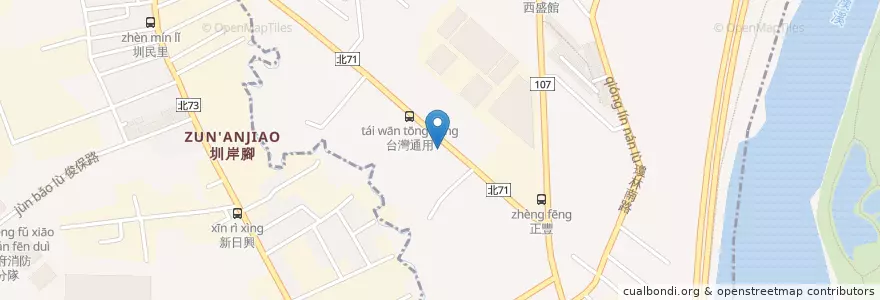 Mapa de ubicacion de 西歐加油站 en 타이완, 신베이 시, 신좡 구.