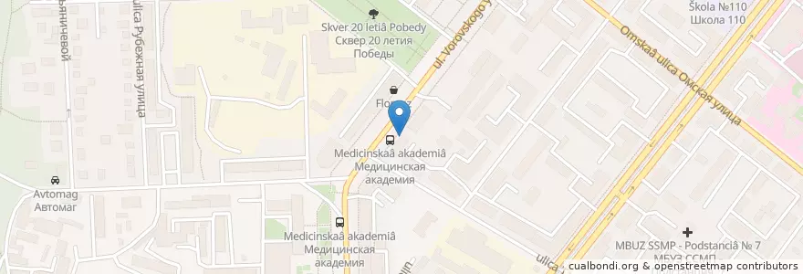 Mapa de ubicacion de Суши wok en 俄罗斯/俄羅斯, Уральский Федеральный Округ, 车里雅宾斯克州, Челябинский Городской Округ.