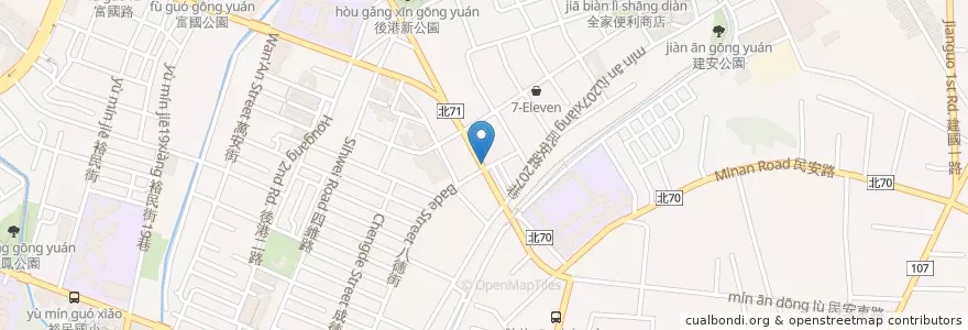 Mapa de ubicacion de 中國信託商業銀行 en 타이완, 신베이 시, 신좡 구.