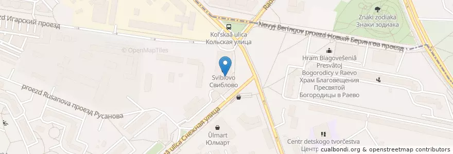Mapa de ubicacion de Макдоналдс en 러시아, Центральный Федеральный Округ, Москва, Северо-Восточный Административный Округ, Район Свиблово.
