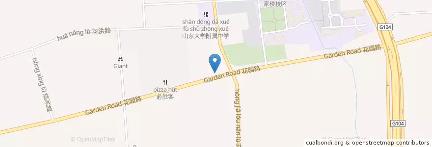 Mapa de ubicacion de McDonald's en China, Shandong, Jinan City, Licheng District, 洪家楼街道.