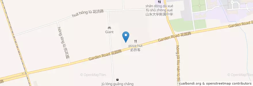 Mapa de ubicacion de 肯德基 en Cina, Shandong, 济南市, 历城区, 洪家楼街道.