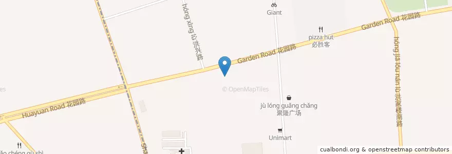Mapa de ubicacion de 比格披萨 en 中国, 山东省, 济南市, 历城区, 山大路街道.