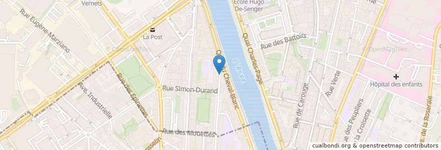 Mapa de ubicacion de rue des Allobroges en Switzerland, Geneva, Geneva, Geneva.