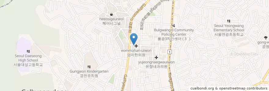 Mapa de ubicacion de 재영치킨 en 韩国/南韓, 首尔, 恩平区, 갈현1동.
