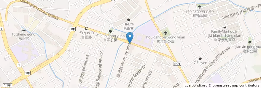 Mapa de ubicacion de 聯邦商業銀行 en 臺灣, 新北市, 新莊區.