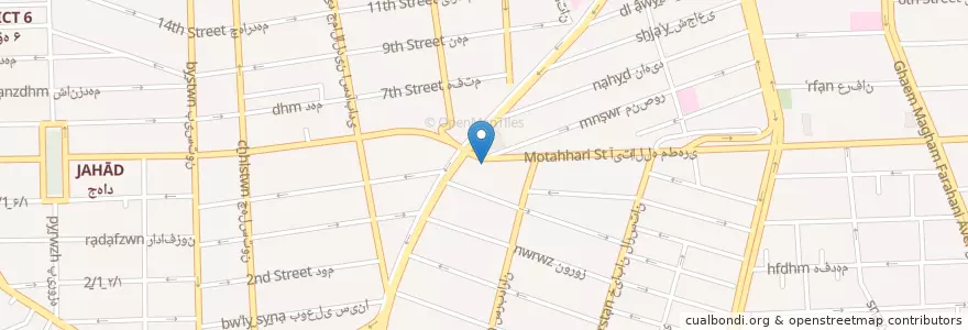 Mapa de ubicacion de Karafarin Bank en Iran, Tehran Province, Tehran County, Tehran, بخش مرکزی شهرستان تهران.