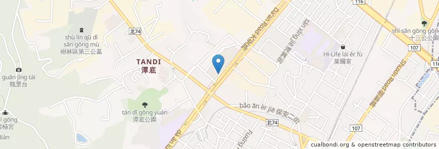 Mapa de ubicacion de 機油自助更換機 en Тайвань, Новый Тайбэй, 樹林區.